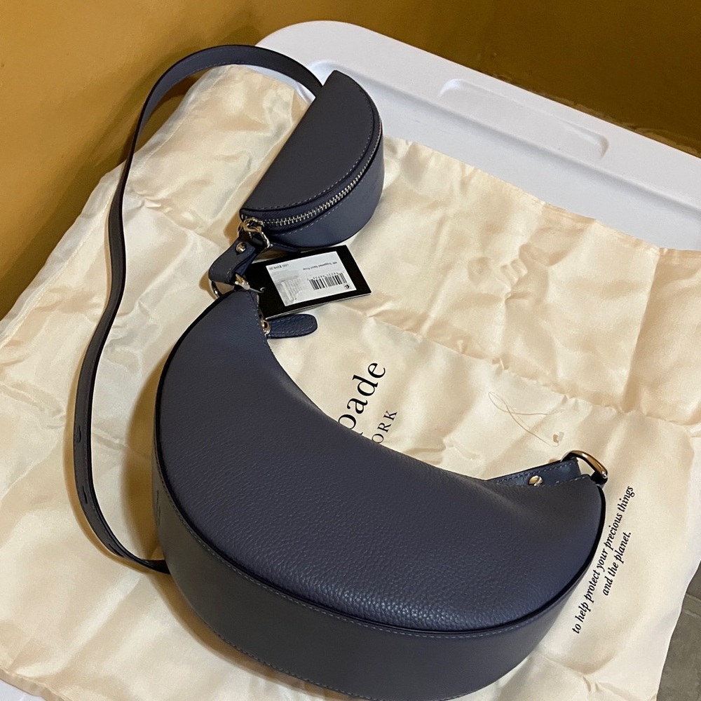 Kate Spade Duo MD Pebble Leather Shldr bag Cunder GRE - Picture 4 of 11